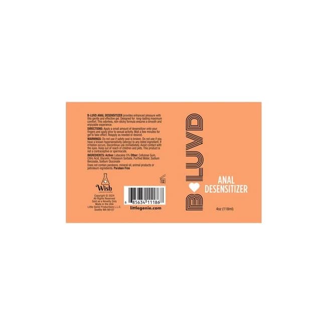 B-luvd Anal Desensitizer Orange 4oz - Image 1