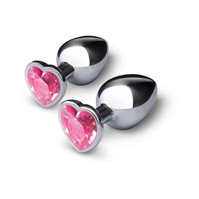 B-vibe Jewel Metal Training Plug Set - Image 1