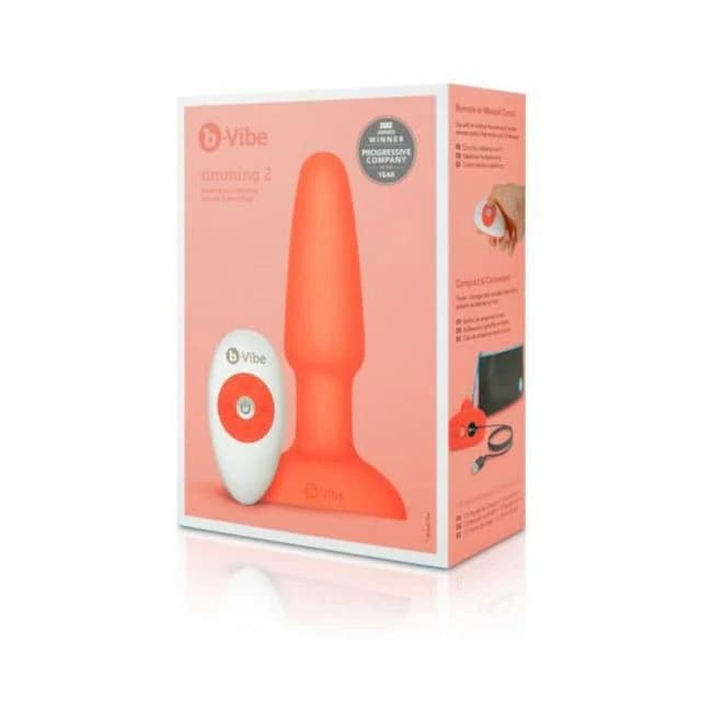 B-vibe Rimming Plug 2 Orange - Image 1