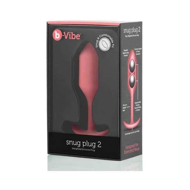 B Vibe Snug Plug 2 Coral (net) - Image 1