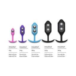 B-Vibe Snug Plug 4 Black 9oz Weight, image 2