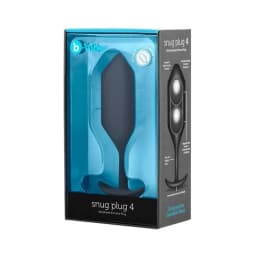 B-Vibe Snug Plug 4 Black 9oz Weight, image 3