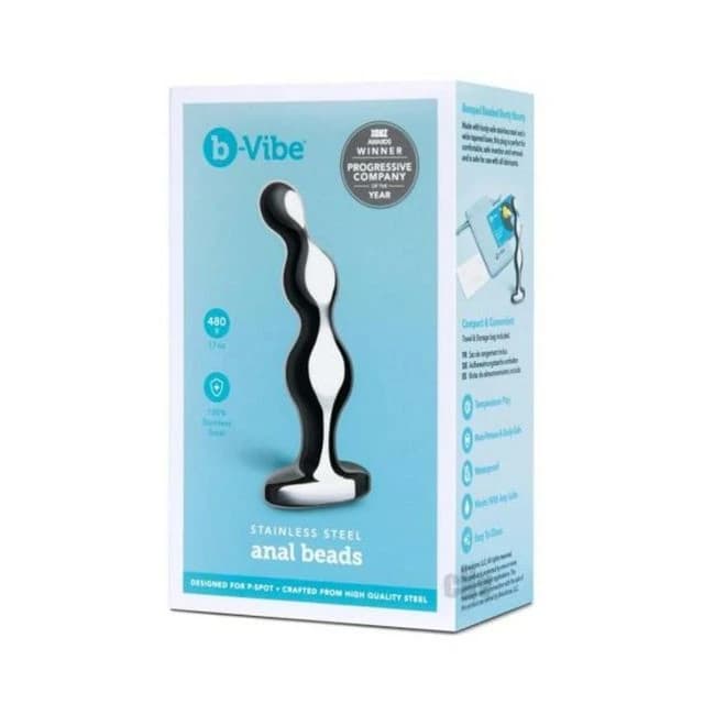 B-vibe Stainless Steel Anal Beads - Image 1