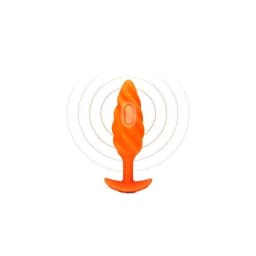 B-Vibe Swirl Texture Plug Orange, image 2