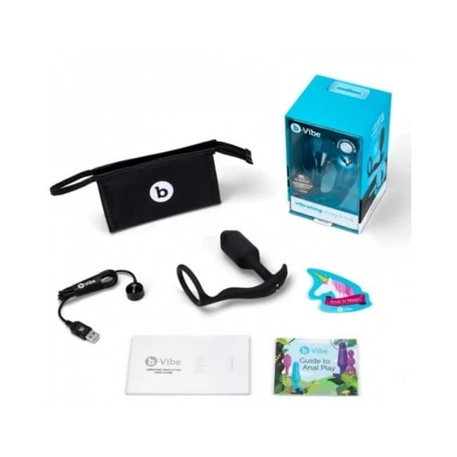 B-vibe Vibrating Snug & Tug M Black - Image 1