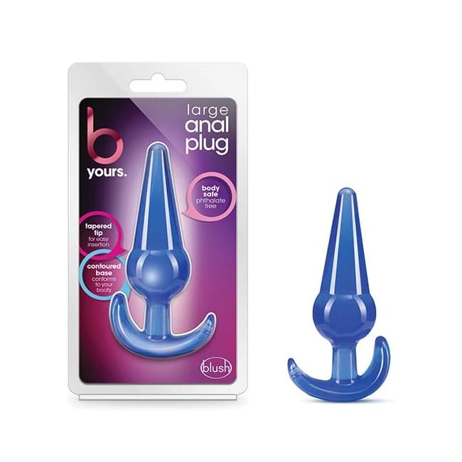 B YOURS LARGE ANAL PLUG BLUE  - Image 1