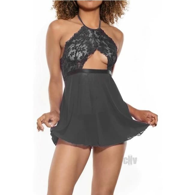 Babydoll Gstring Blk Os - Image 1