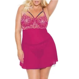 Babydoll Thong Pnk/rse Gld 1x/2x, image 3