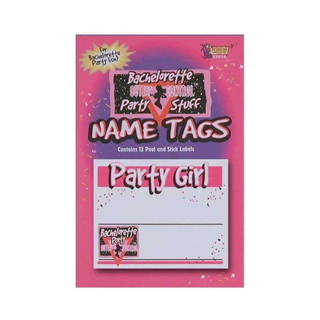 Bachelorette Name Tag Stickers (12) - Image 1