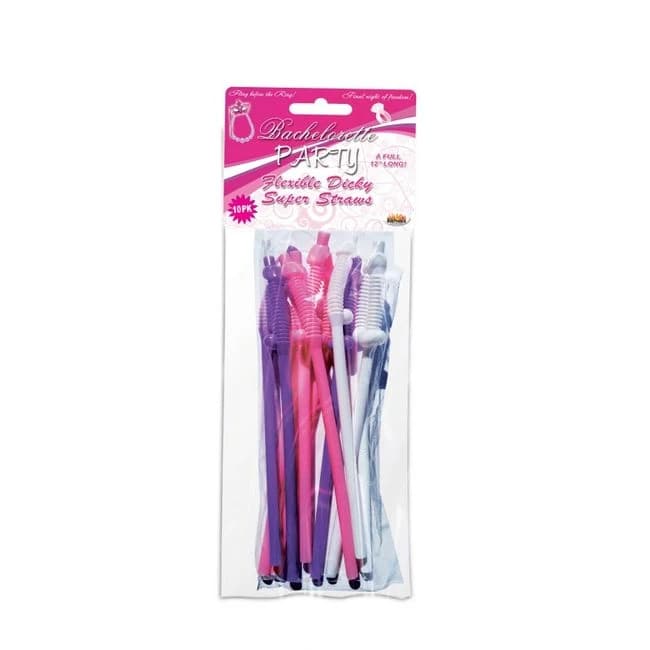 Bachelorette Party Flexy Super Straw 10pc - Image 1