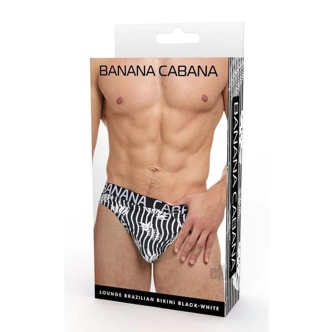 Banana Cabana Bikini Md/lg Blk/wht - Image 1