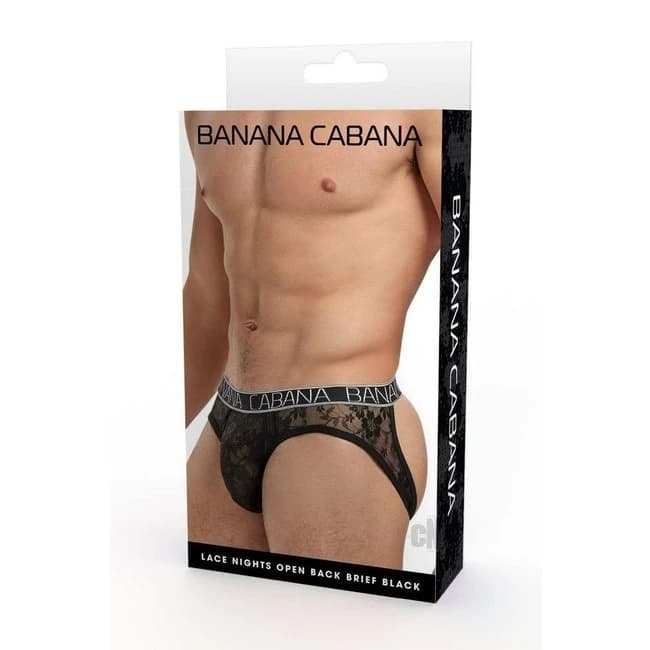 Banana Cabana Lace Night Open L/xl Blk - Image 1