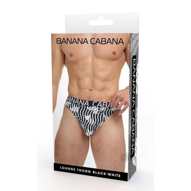 Banana Cabana Thong L/xl Blk/wht - Image 1