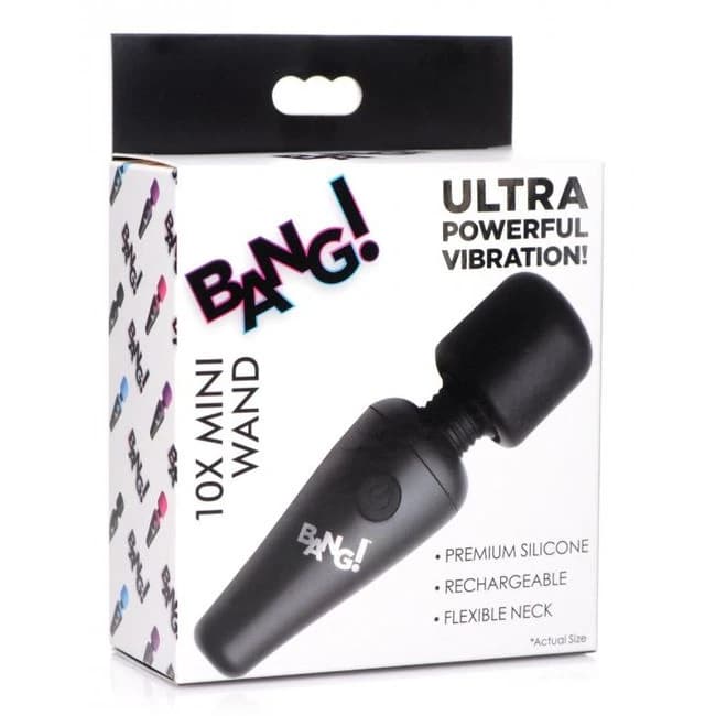 BANG! 10X VIBRATING MINI WAND BLACK  - Image 1