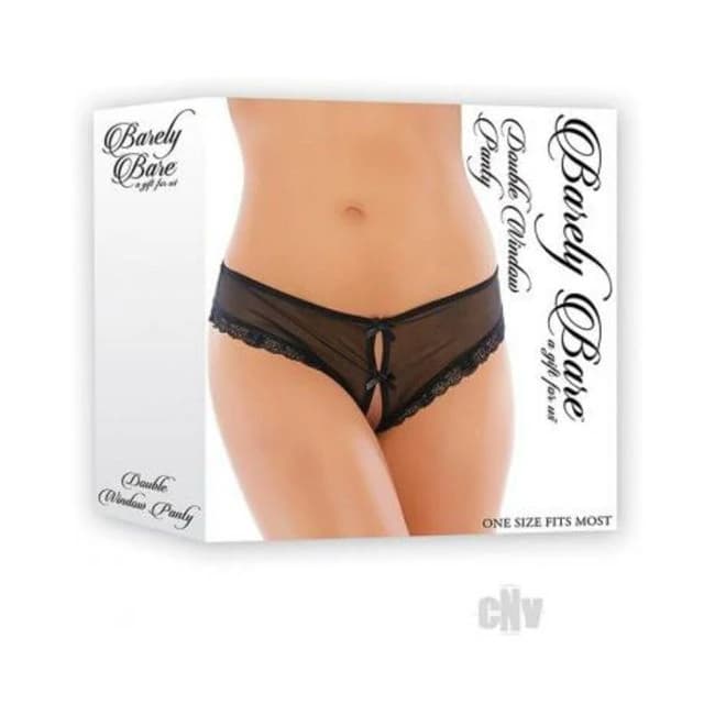 Barely Bare Double Window Panty Black O/s - Image 1