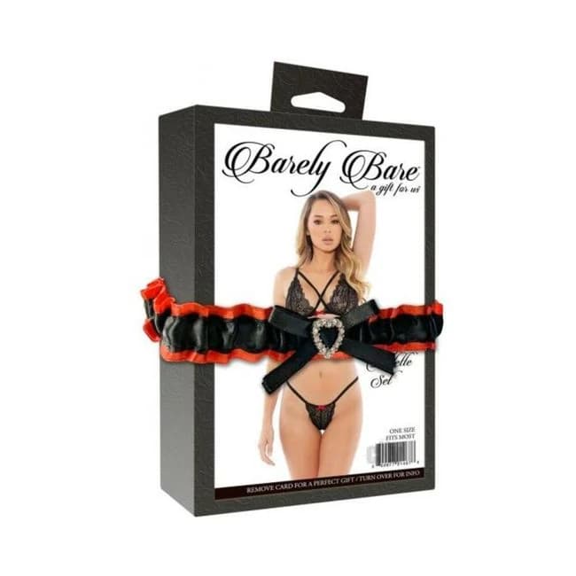 Barely Bare X Strap Bralette Set Black Os - Image 1