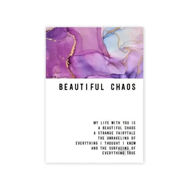 Beautiful Chaos Greeting Card - Image 1