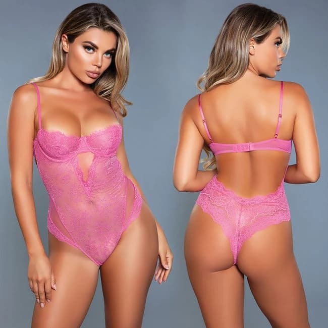Bewicked Ariella Bodysuit-pink Small - Image 1