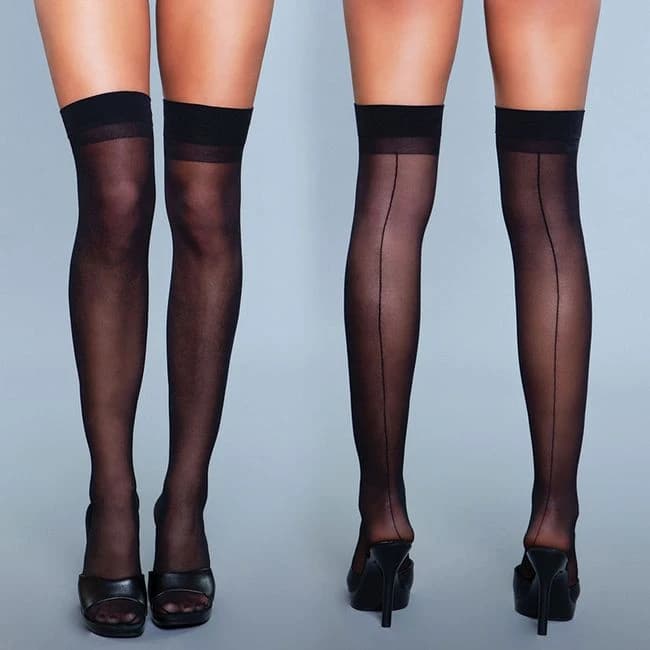 Bewicked Favorite Day Thigh Highs-black O/s - Image 1