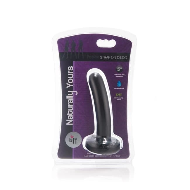 BFF PETITE STRAP ON DILDO BLACK 5IN  - Image 1