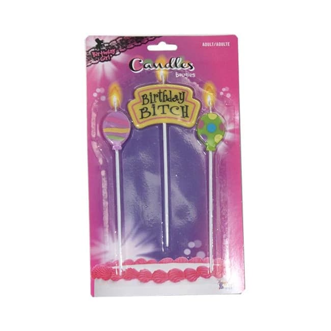 Birthday Bitch Candles Set of 3 - Image 1