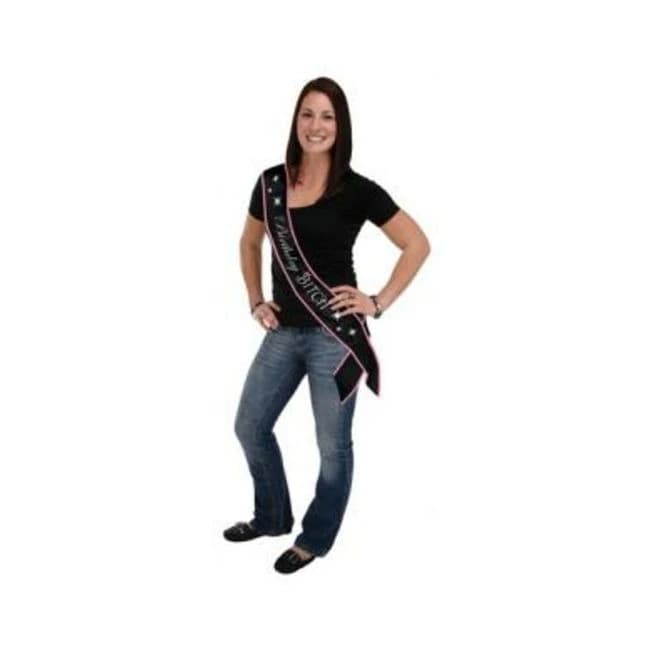 Birthday Bitch Satin Sash - Image 1