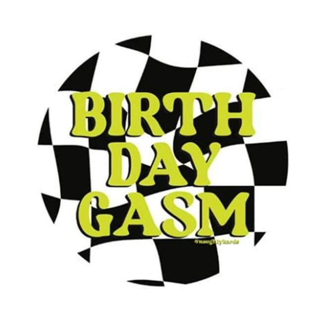 Birthday-gasm Naughty Sticker - Pack of 3 - Image 1