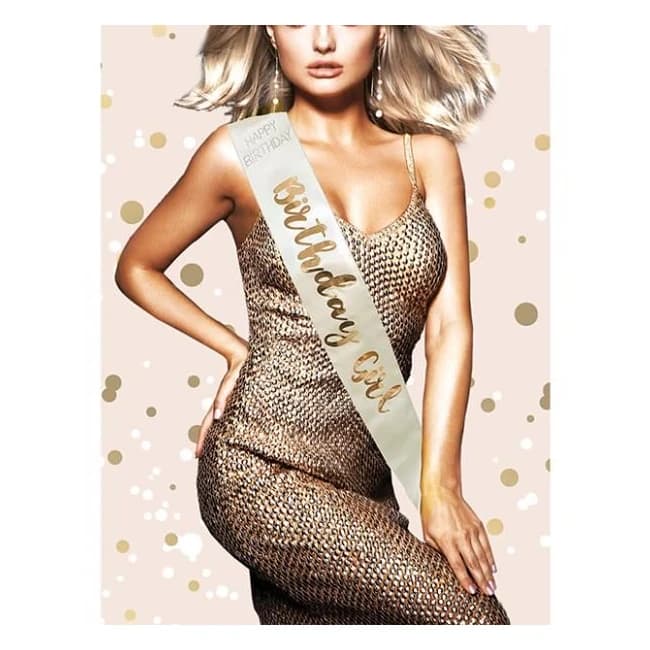 Birthday Girl Sash - Rose Gold - Image 1