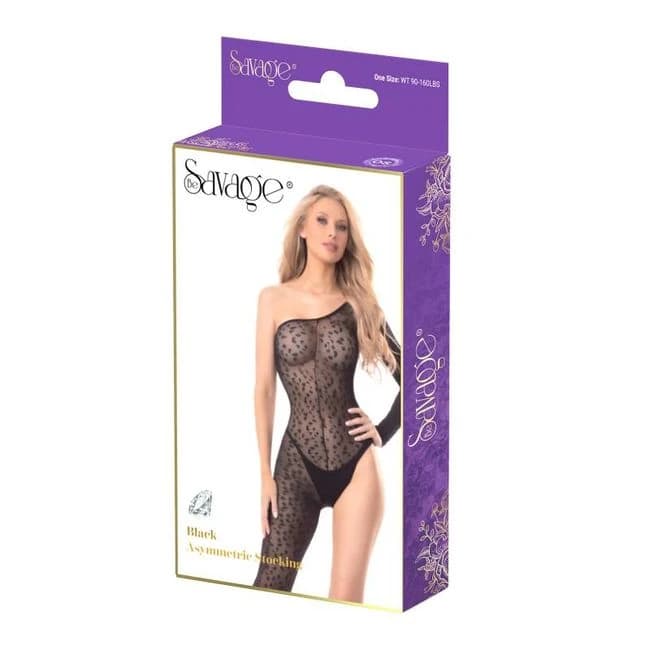 Black Asymmetric Stocking Black - Image 1