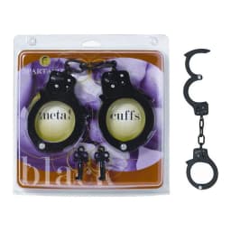Black Single Lock Handcuffs, image 2