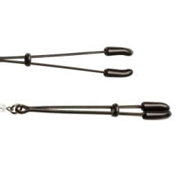 Black Tweezer Clamp Black w/ Beads, image 3