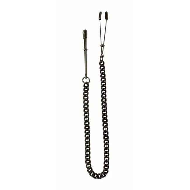 Black Tweezer Clamp W/link Chain - Image 1