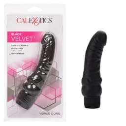 Black Velvet 6.25in Veined Dong, image 2