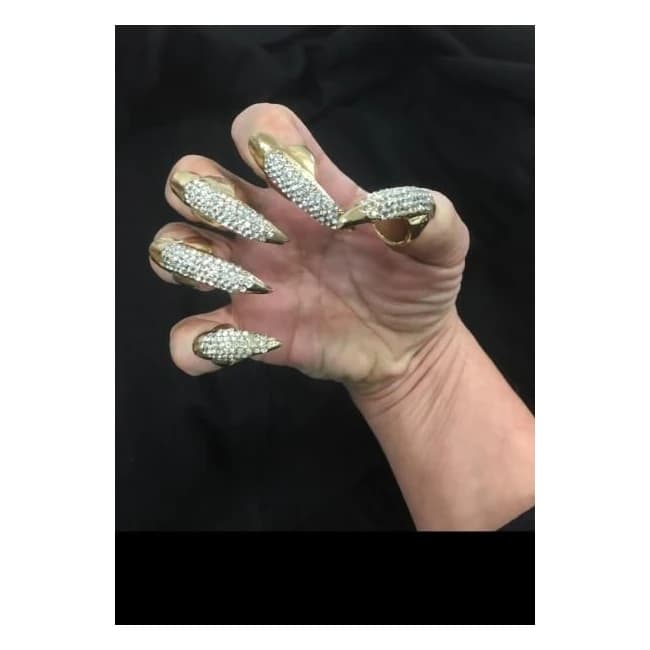 Bling Nail Set Crystal 5 Piece Cat Claws - Image 1