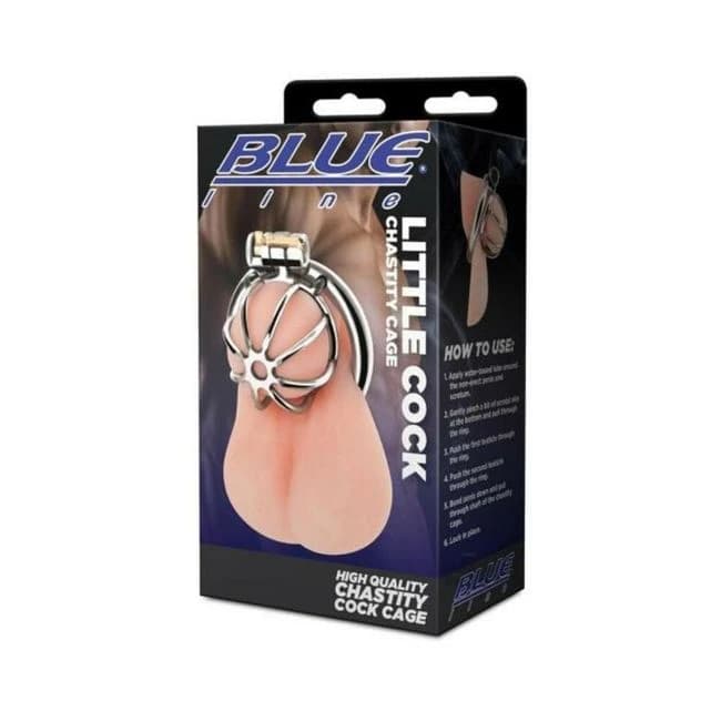 Blue Line Little Cock Chastity Cage - Image 1