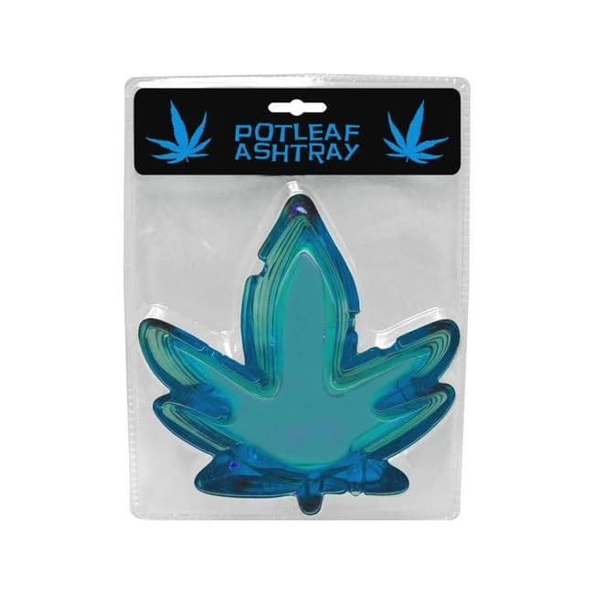 Blue Pot Leaf Ashtray - Image 1