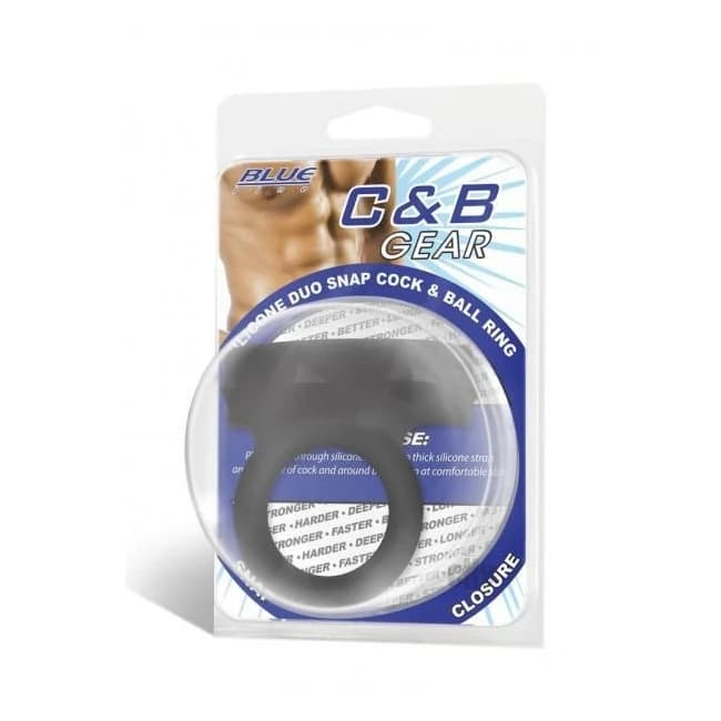 Blueline Duo Snap Cock Ball Ring - Image 1