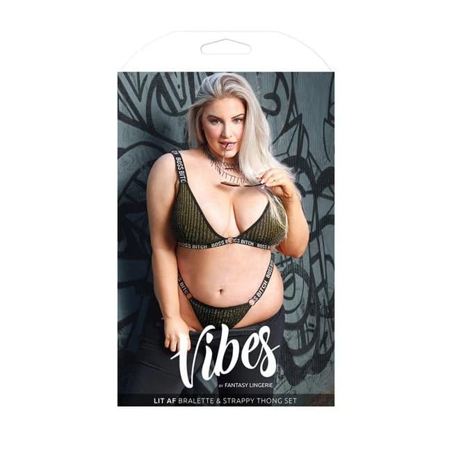 Bo$$ Bitch Bralette Set Queen Size - Image 1