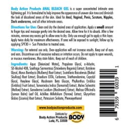 BODY ACTION ANAL BLEACH GEL 1 OZ BOTTLE  - Image 2