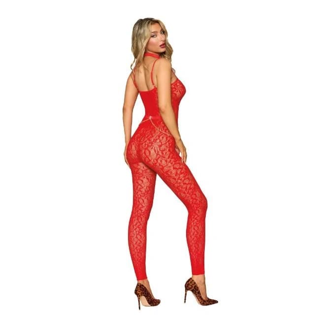 Bodystocking & Harness Poinsettia O/s - Image 1