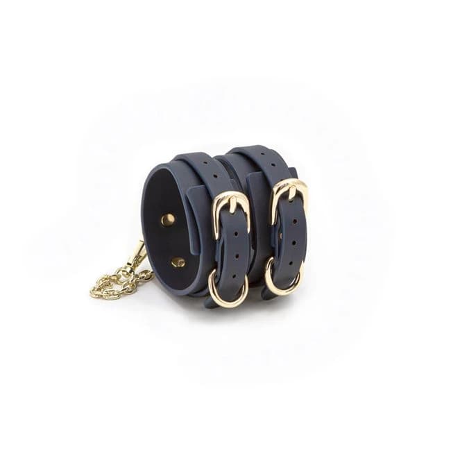 Bondage Couture Ankle Cuffs Blue - Image 1