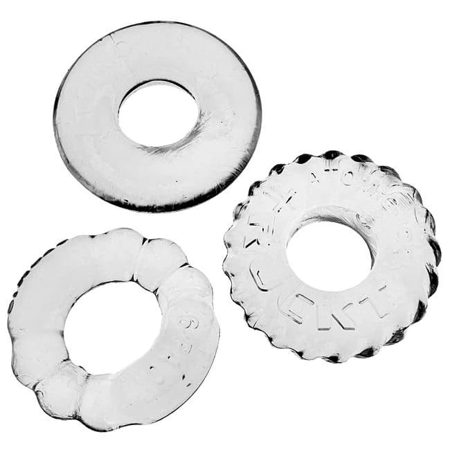 Bonemaker 3pk Cockring Set Clear (net) - Image 1