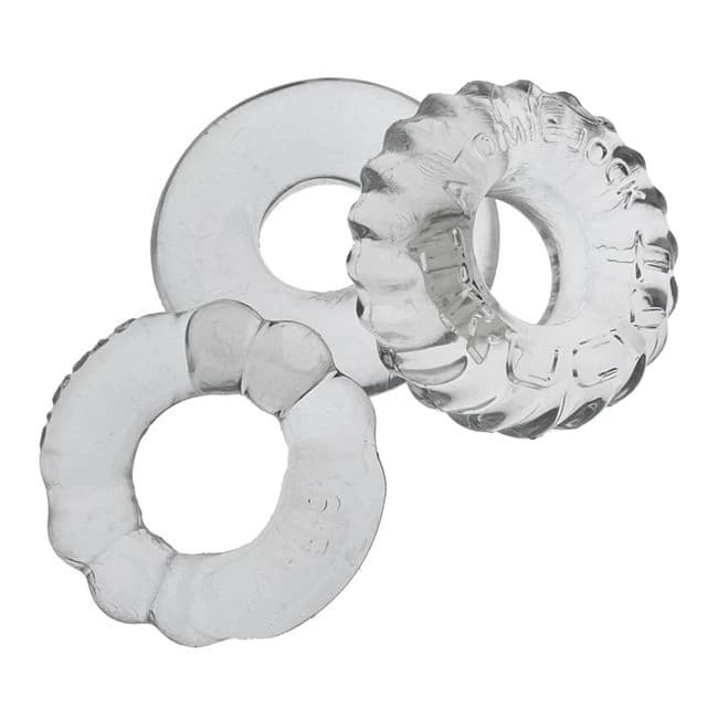 Bonemaker 3pk Cockring Set Clear (net) - Image 2
