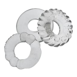 Bonemaker 3pk Cockring Set Clear, image 2