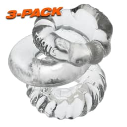 Bonemaker 3pk Cockring Set Clear, image 3