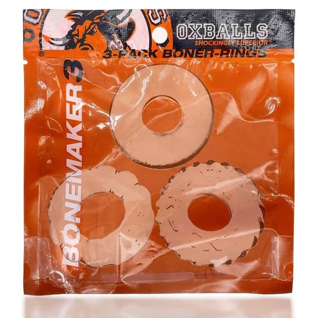 Bonemaker 3pk Cockring Set Clear (net) - Image 4