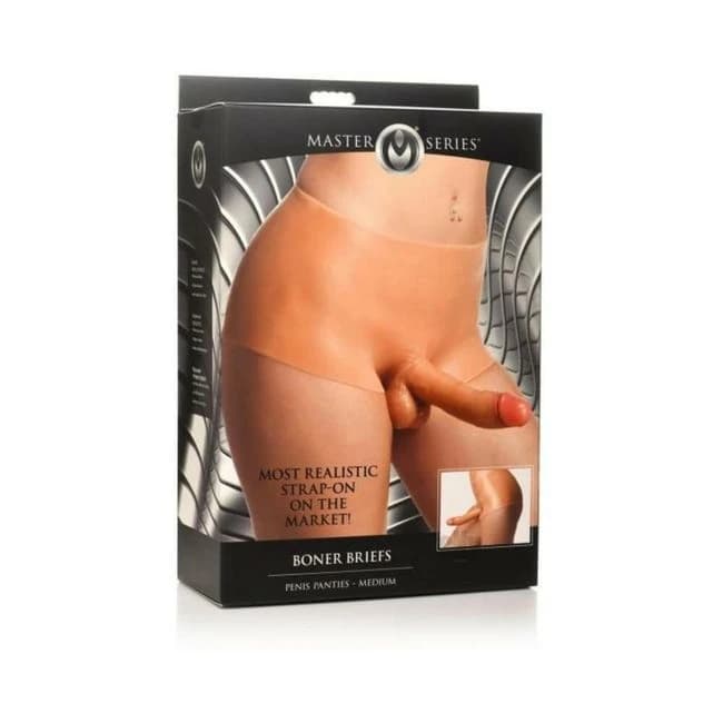 Boner Briefs Silicone Penis Panties - Medium - Image 1