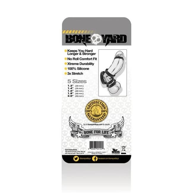 Boneyard Silicone Ring 5pc Kit Black - Image 1
