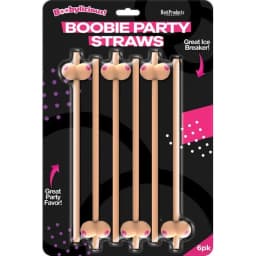 Boobie Straws Flesh 6pk - Image 2