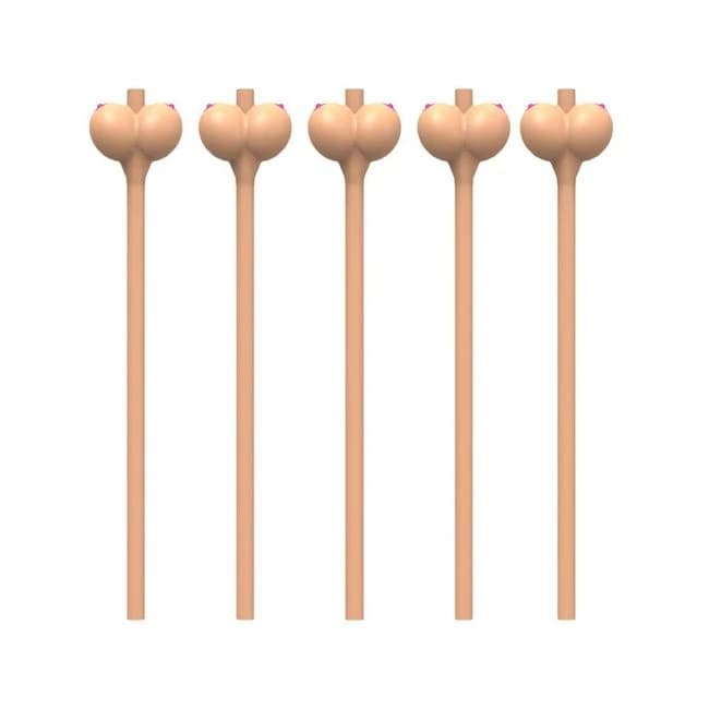 Boobie Straws Flesh 6pk - Image 3